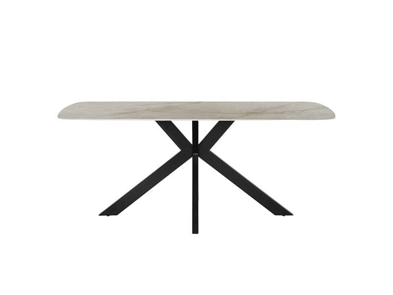 Apollo xl - table à manger en pierre frittée beige 180 cm APOLLO-180-BEI - Conforama D