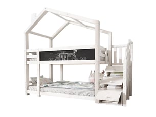 Lit superposé 90x200 cm SOGEU   coloris blanc