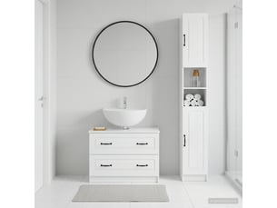 Ensemble de 2 meubles de salle de bain utrecht blanc brillant cf63198