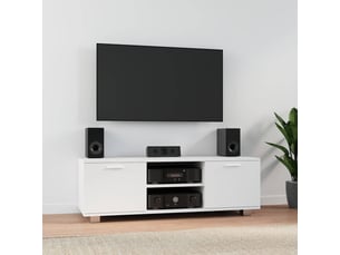 Meuble tv coloris blanc 120 cm <strong></strong>  <strong></strong>