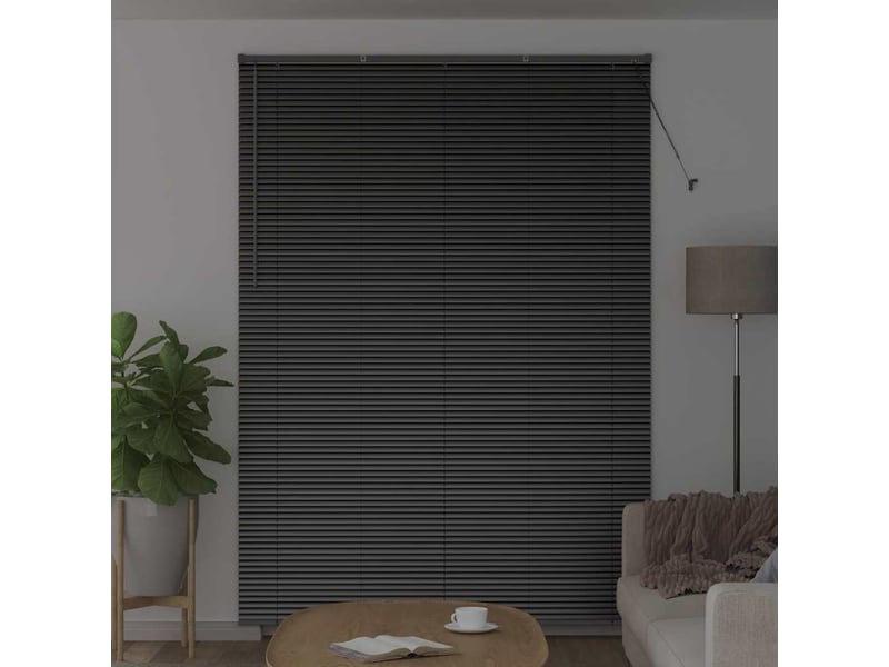 Store vénitien, store de fenêtre noir 220 x 155 cm 25 mm aluminium cf48157 - Conforama C