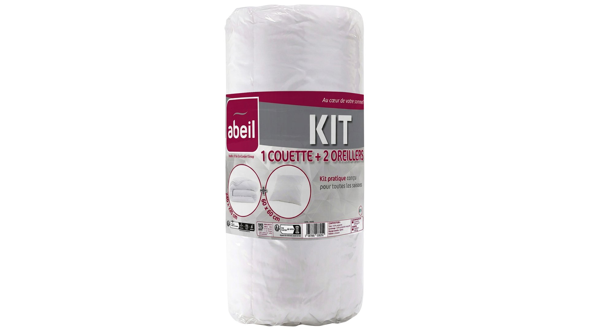 ABEIL Couette 240x220 cm KIT ULTRASON blanc Conforama