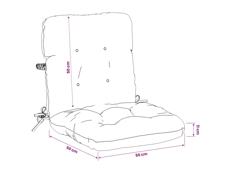 Lot de 2 coussins de chaise à dossier haut vianen cf59298 - Conforama E
