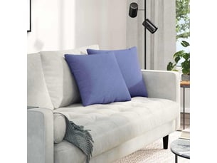 Lot de 2 coussins de canapé, coussins décoratifs tissu bleu denim 45 x 45 cm cf58786