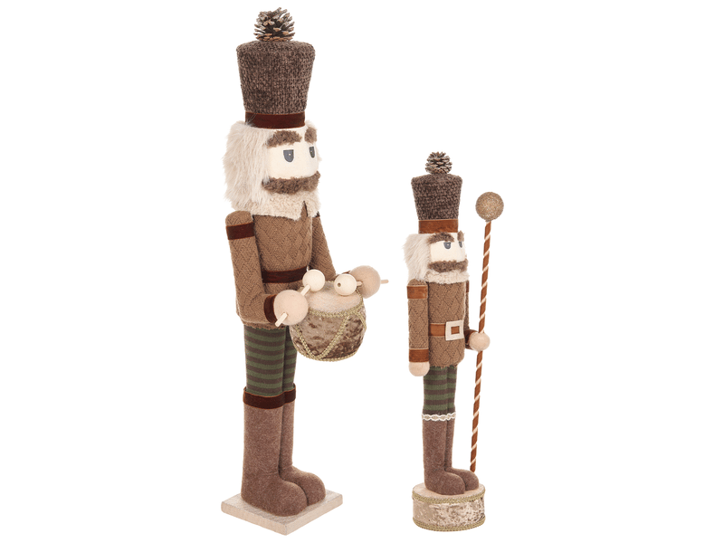  Lot de 2 figurines kolari 6891 cm casse-noisette marron  - Conforama A