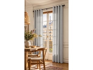 Lot de 2 rideaux à œillets 140 x 240 cm victoria fils teints jacquard