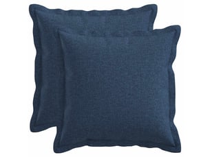 Lot de 2 coussins avec oreiller, coussins décoratifs houten bleu lin synthétique cf51140