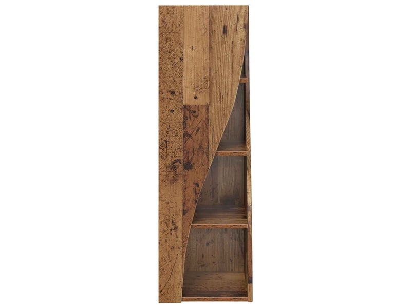  Meuble d'angle, meuble de rangement salon 32x32x102cm bois d'ingénierie bois ancien  - Conforama E