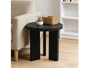Table basse rond(e) coloris noir <strong>MODFU</strong> <strong></strong> - 44.5 cmx44.5 cm