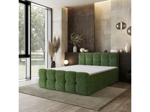 Lit avec rangement 180x200 cm <strong>MASSENO</strong> <strong></strong> coloris vert