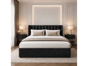 Lit avec rangement 140x200 cm TCQPZ coloris noir