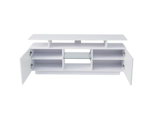 Meuble tv coloris blanc 140 cm   