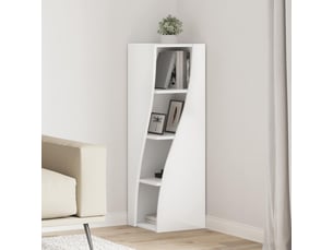 Meuble d'angle, meuble de rangement salon 32x32x102cm bois d'ingénierie