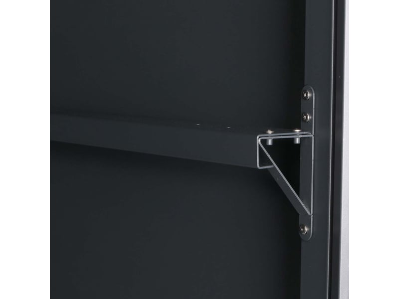Garage à vélos double abri métallique verrouillable avec rails 160 x 113 x 209 cm en fer anthracite 04_0006963 - Conforama D