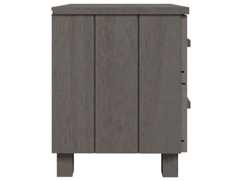  Lot de 2 tables de chevet - cabinet de chevet - table de nuit hamar gris clair 40x35x44,5cm bois massif  - Conforama D