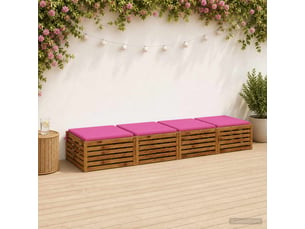 Lot de 4 coussins de siège, coussins d'assise soest 100 % polyester rose cf60490