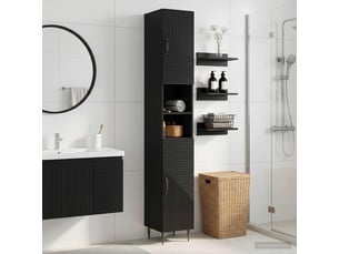 Colonne de salle de bain avec étagère ouverte haarlem noir
