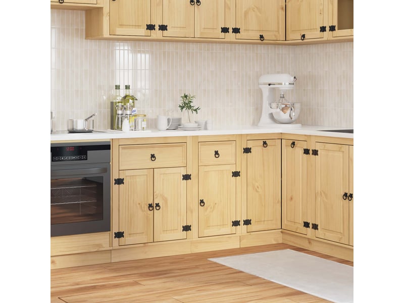  Armoire de cuisine, armoire ski brun miel 40x46x81,5cm pin massif  - Conforama B