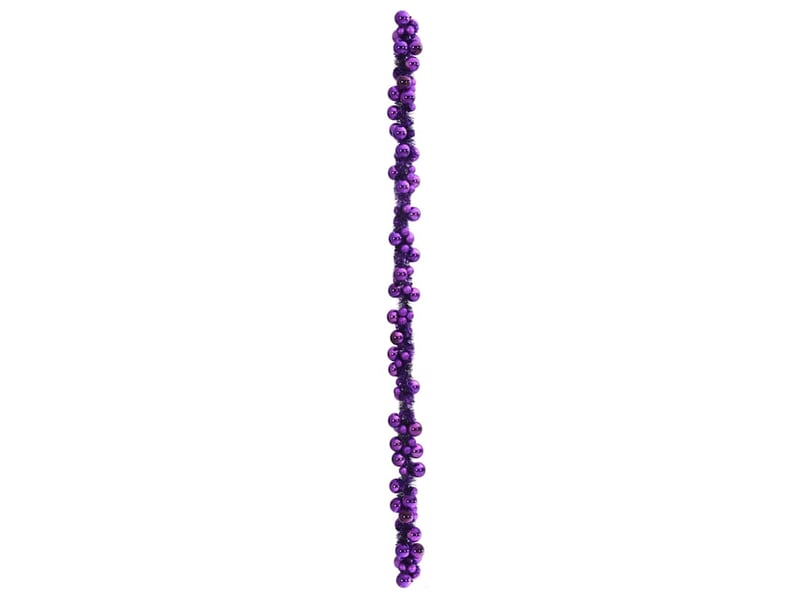  Guirlande de boules de noël led lilas 186 cm polystyrène  - Conforama D