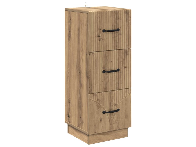  Armoire de rangement bureau, armoire à tiroirs 33 x 34.5 x 87 cm bois d'ingénierie shl4833  - Conforama A
