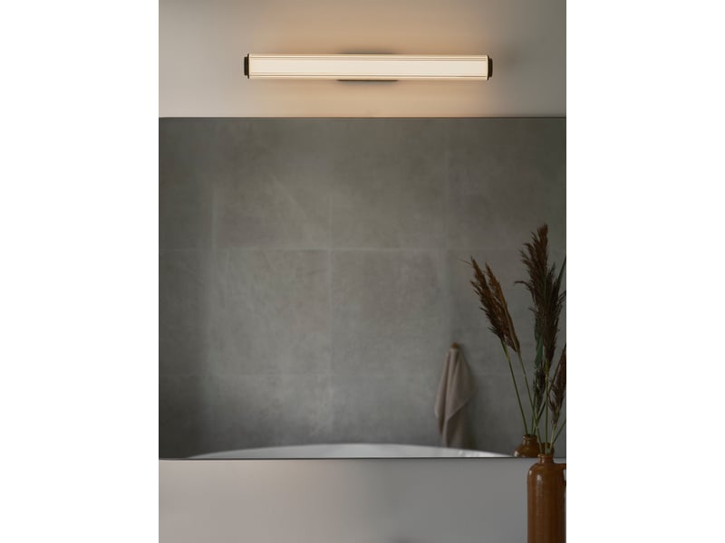  Applique murale intérieur, salle de bain led intégrée, virelle 50 en plastique noir, ip44, nordlux 2610241003 - Conforama B