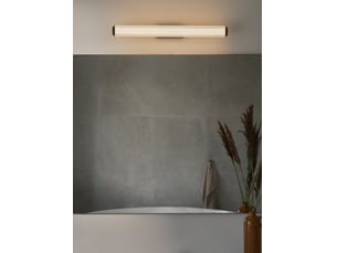 Applique murale intérieur, salle de bain led intégrée, virelle 50 en plastique noir, ip44, nordlux