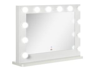 Miroir rectangulaire habilleuse coloris blanc <strong>MIVRAY </strong> <strong></strong> - 80 cm x 60 cm