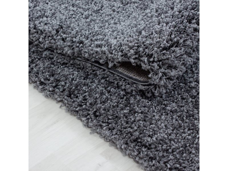 Shaggy - tapis uni à poils longs - gris 140 x 200 cm LIFE1402001500GREY - Conforama E