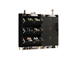 Meuble à chaussures 36 paire(s)  <strong>DZMDIP</strong>  <strong></strong> coloris noir