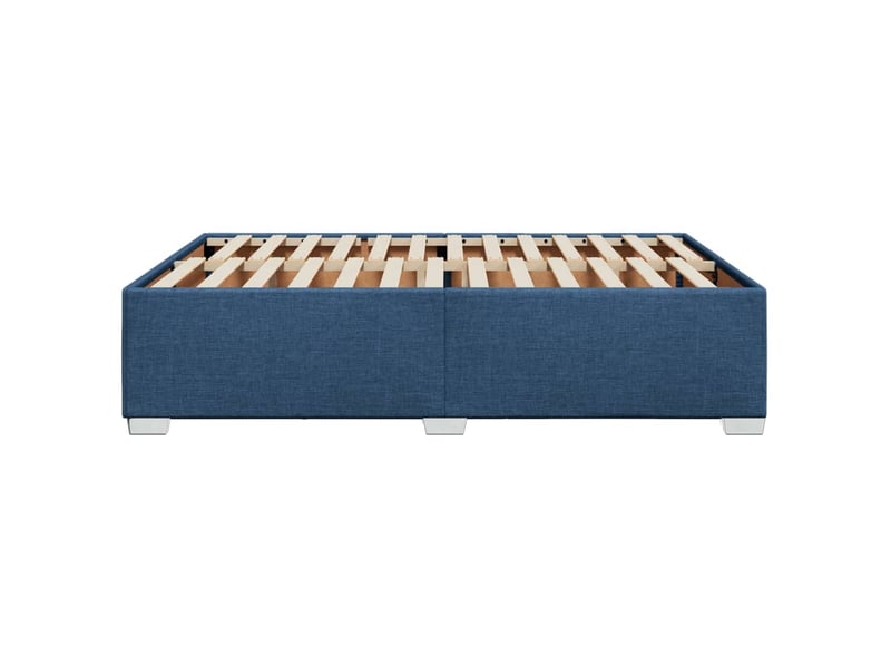  Lit double- lit adulte -  cadre de lit sans matelas bleu 140x190 cm tissu  - Conforama D