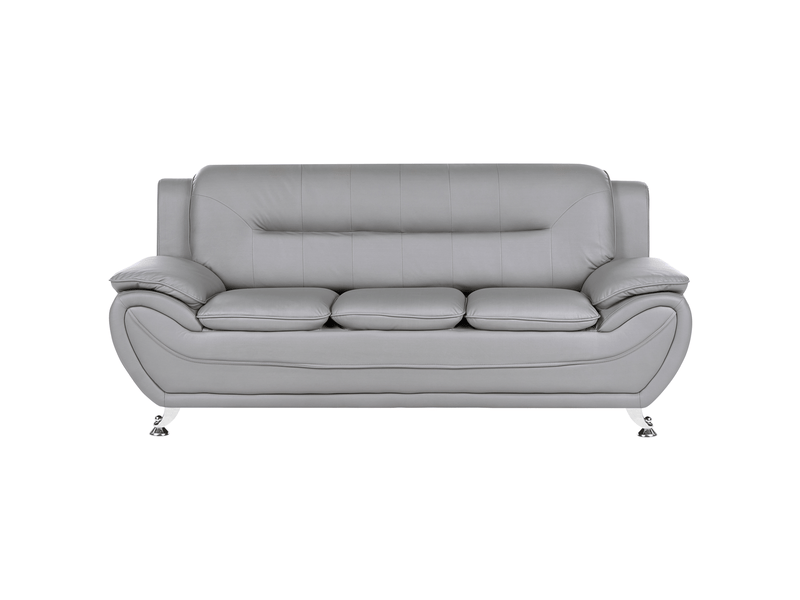 Ensemble de salon 6 places leira cuir pu gris - Conforama D