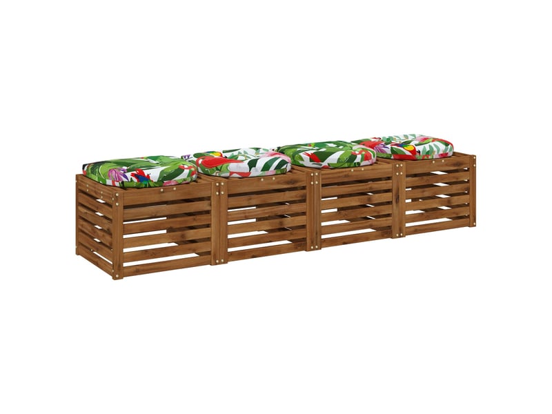  Lot de 4 coussins de siège, coussins d'assise 100 % polyester multicolore cf60076  - Conforama C