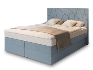 Lit avec rangement 140x200 cm <strong>MASSENO</strong> <strong></strong> coloris bleu