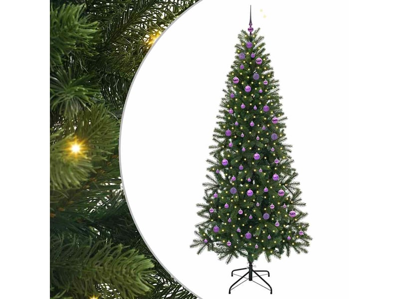 Sapin de noël artificiel, arbre de noël vert 240 cm pe et pvc shl3693 - Conforama A