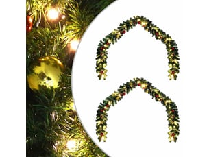 Guirlande de noël 2 pcs 600 led vert 20 m pvc