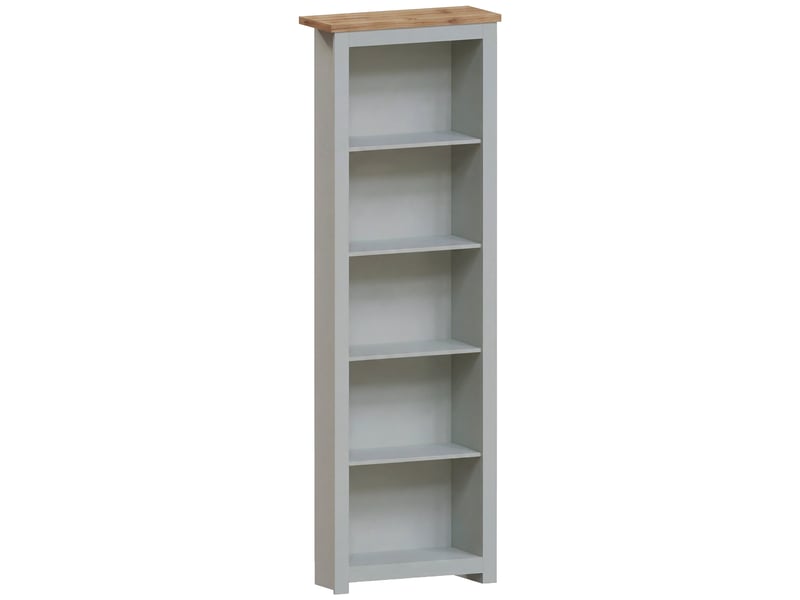 Bibliothèque arlington, étagère autoportante, rangement, salon, 175x60x24cm, 5 niveaux, gris 3331277 - Conforama A