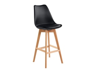 tabouret de bar <strong>KAYELLES</strong> - noir hauteur d'assise 70 cm vendu Par paire