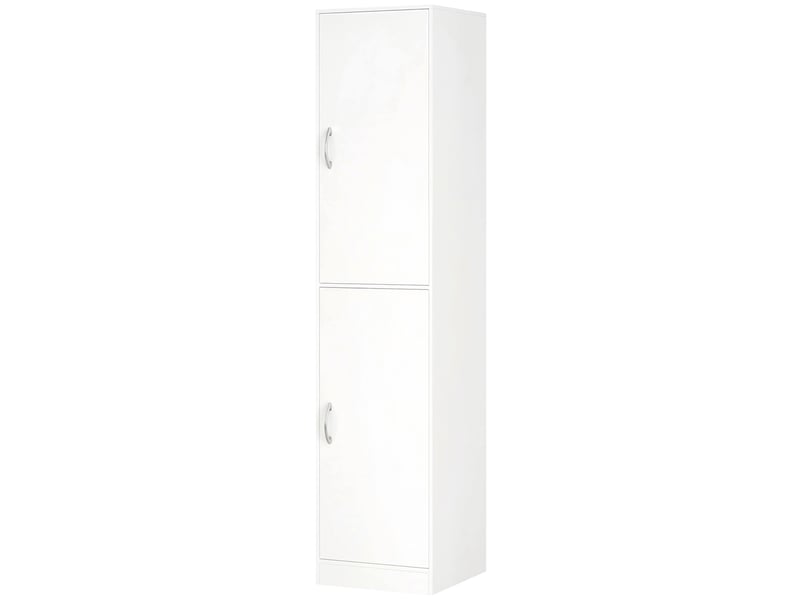  Bibliothèque de 180 cm de haut, étagère moderne à 5 niveaux avec tablettes réglables, meuble de rangement autoportant, blanc  - Conforama B