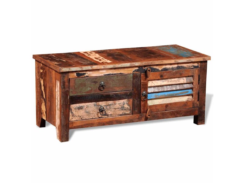 Buffet salon, buffet de téléviseur bois massif de récupération - Conforama A