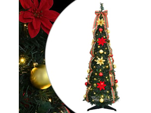 Sapin de noël artificiel, arbre de noël avec 50 led vert 125 cm pvc