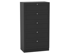Commode 5 tiroir(s) VIDA DESIGNS 3332185 coloris noir largeur 26.2 cm