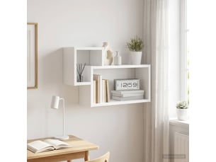 Étagère flottante, étagère suspendue montage mural blanc 55 x 15 x 35 cm cf42441