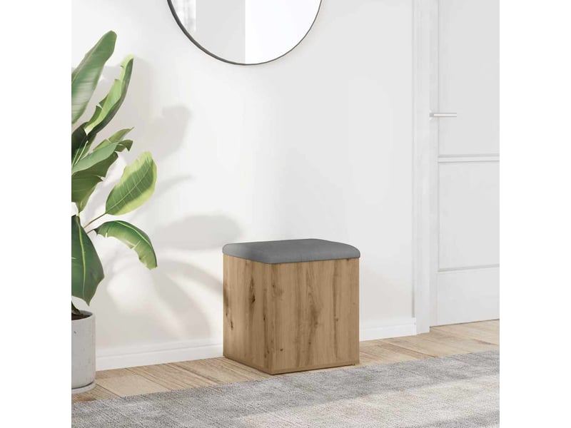  Banc chambre, banc de rangement chêne artisanal 42x42x45 cm bois d'ingénierie  - Conforama B