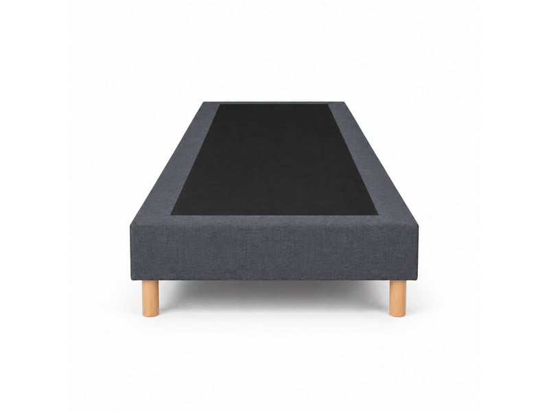  Sommier tapissier déco 90x200 cm gris - hauteur 35 cm - caisse 20 cm - pieds inclus  - Conforama C