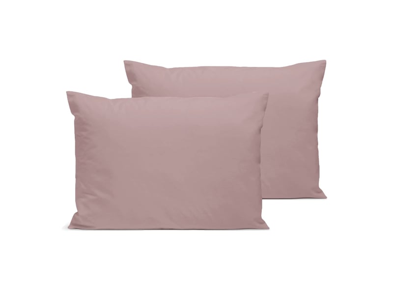  Lot de 2 taies d'oreiller unies 50x75cm percale lilas Fabriqué en France - Conforama A