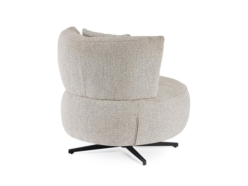  Fauteuil de salon effet effet chenille design moderne bizzotto gonnie - gris  - Conforama E