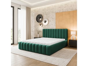 Lit coffre 140x200 cm <strong>MASSENO</strong>  <strong></strong> coloris vert