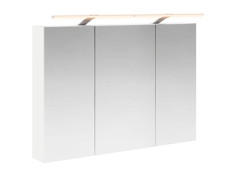 Amoire de salle de bain, meuble de salle de bain avec miroir blanc 100x14.5x70 cm - Conforama A