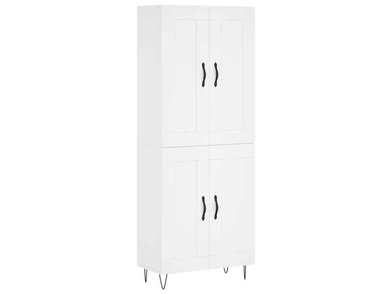  Buffet haut - bahut - meuble de rangement blanc 69,5x34x180 cm bois d'ingénierie  - Conforama A