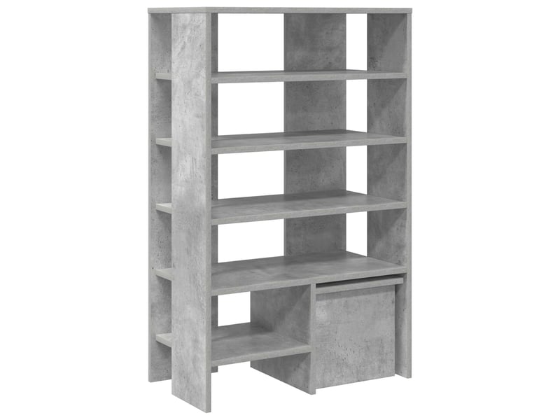  Lot de 2 armoires à chausures, meuble à chausures 62x35x100 cm bois d'ingénierie shl409  - Conforama E